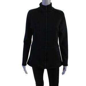 Prism Sport Womens High Neck Zipped Long Sleeve Athletic Jacket Black Size M